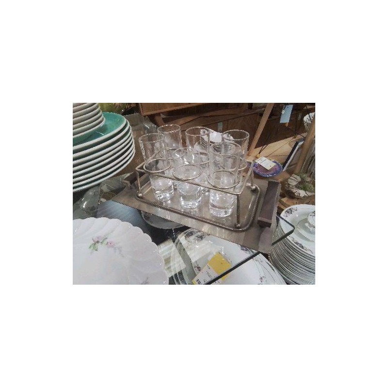 PLATEAU MA VERRES ART DÉCO 