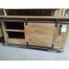CANIND06-MEUBLE TECK 2 TIROIRS + PORTE COULISSANTE 120/60/HT48 CM