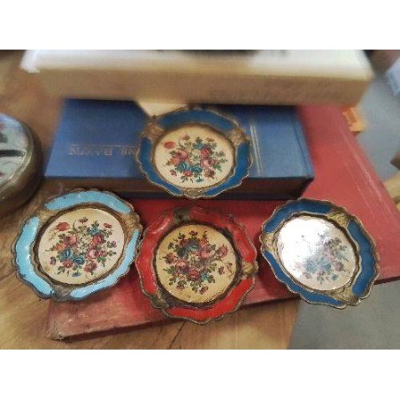 LOT PETITS PLATEAUX FLORENTIN S PEINTS