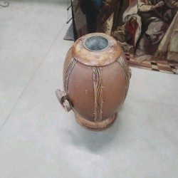 POT DESIGN BOIS CUIVRE AN 50 