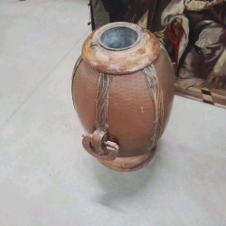 POT DESIGN BOIS CUIVRE AN 50 