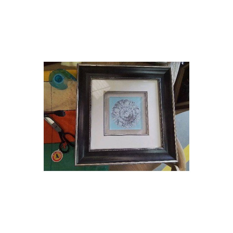 CADRE REPRO GRISAILLE SOUS VERRE