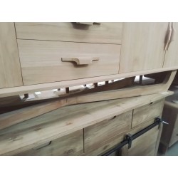 DN215**-MEUBLE TECK 3 PORTES 3 TIROIRS 220/45/HT 65CM