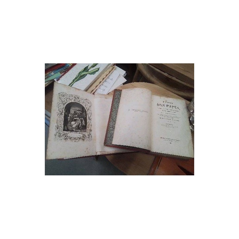 LIVRES 2 TOMES HISTOIRE DES PAPES 1844