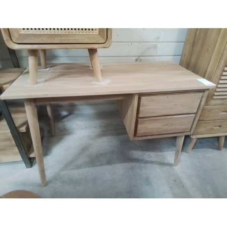 DN101-BUREAU TECK 2 TIROIRS 120/60/HT 75 CM