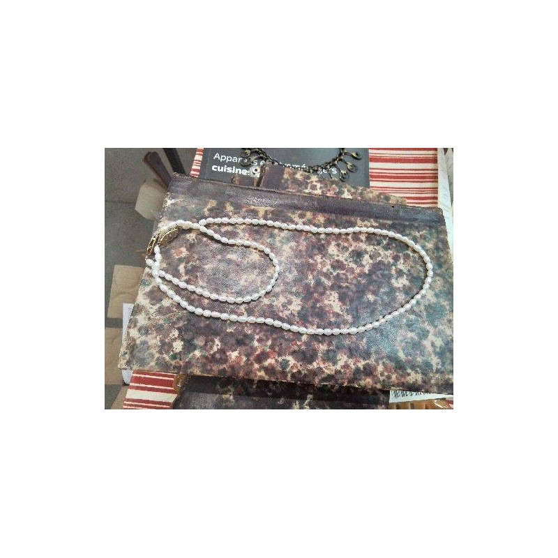 PARURE COLLIER ET BRACELET PERLES OLIVES