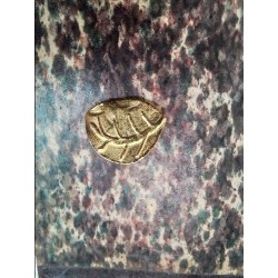 BROCHE VINTAGE FEUILLE DOREE LE CLUB
