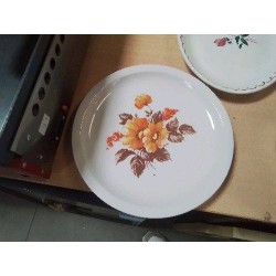 PLAT DE SERVICE ROND BAVARIA VINTAGE PAQUETETTES ORANGES