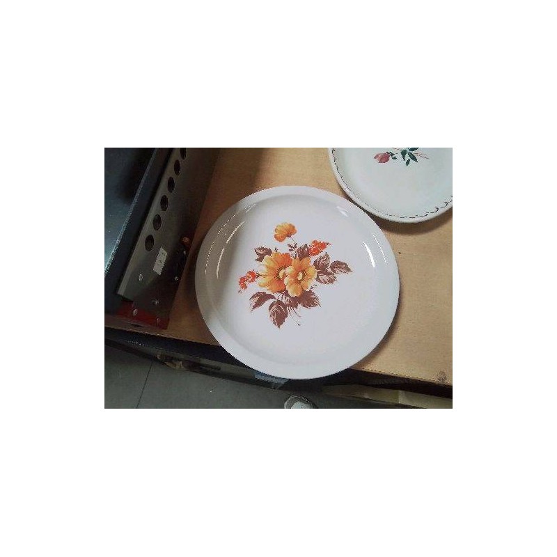 PLAT DE SERVICE ROND BAVARIA VINTAGE PAQUETETTES ORANGES