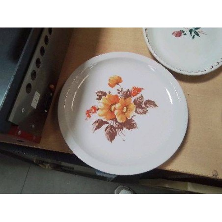 PLAT DE SERVICE ROND BAVARIA VINTAGE PAQUETETTES ORANGES