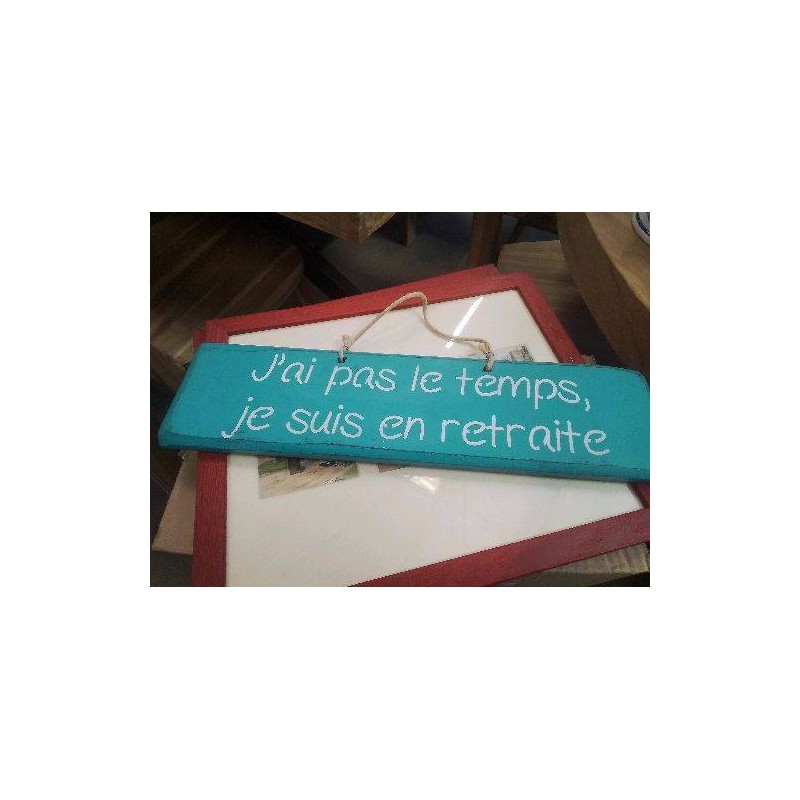 PANNEAU RETRAITE BOIS TURQUOISE