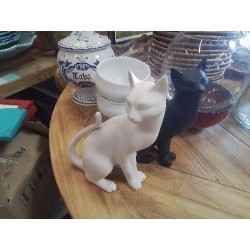 COUPLE DE CHATS SIAMOIS PORCELAINE COUNTERPOINT BLACKMINT