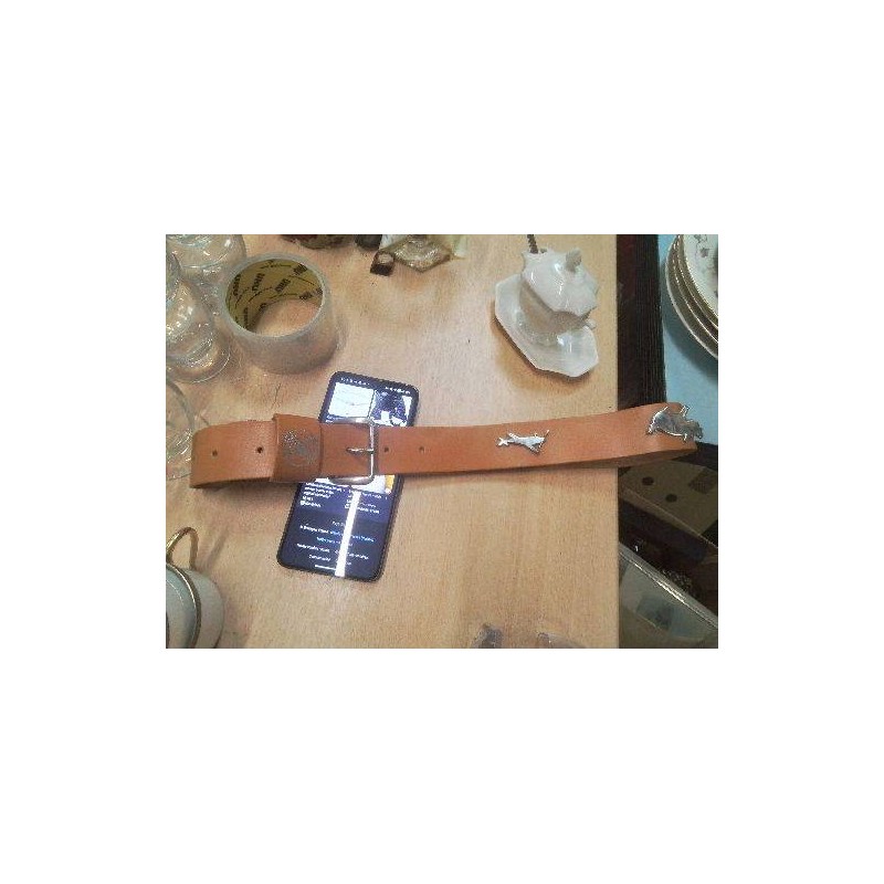 CEINTURE CAMEL NAF NAF CROUTE CUIR