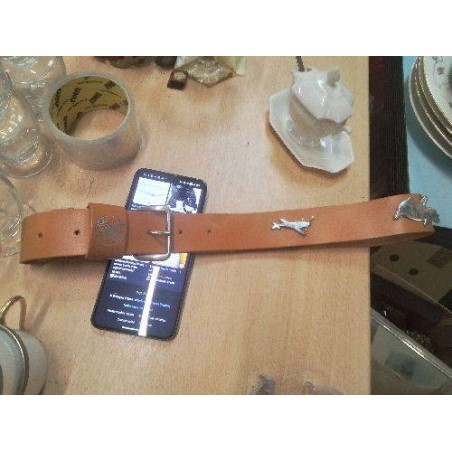 CEINTURE CAMEL NAF NAF CROUTE CUIR