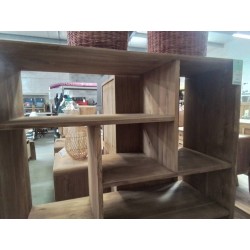 BS02-MEUBLE ETAGERE TECK 180/40/100 CM