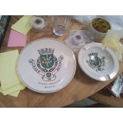LOT ASSIETTE JUMELAGE ARCACHON RIVEIRO ET CENDRIER F