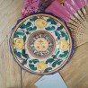 ASSIETTE. ANCIENNE DECORATIVE FAIENCE TPM SOLEIL CITRONS
