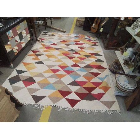 TAPIS KILIM MOTIFS LOSANGES COULEURS 210X285