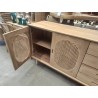 38.16/CND1-BUFFET TECK ROTIN 2 PORTES 4 TIROIRS 150*45*HT 90CM