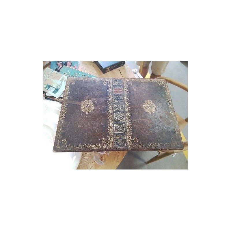 SOUS MAIN ANCIEN CUIR COUVERTURE DE LIVRE GM