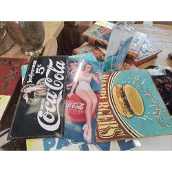 PLAQUE METAL DECO VINTAGE RETRO MM