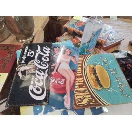 PLAQUE METAL DECO VINTAGE RETRO MM