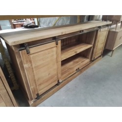 ME606-ENFILADE TECK PORTES TIROIRS 200/45/90 CM 