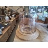 VASE PHOTOPHORE VERRE SOCLE BOIS INTERIOR S