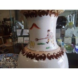 VASE CHINOIS  COUPLE A CHEVAL 