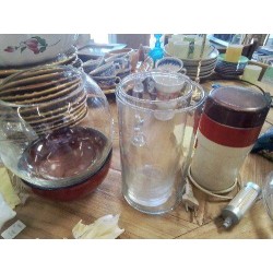 LOT DEUX VASES VERRE TUBES