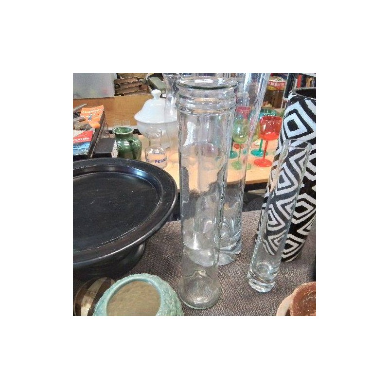 VASE TUBE HAUT VERRE