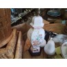 LAMPE HEXAGONALE PORCELAINE ASIE VINTAGE 