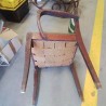 FAUTEUIL BRIDGE TISSU RAYÉ VERT BLANC 