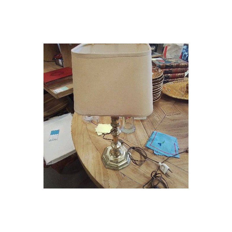 LAMPE CUIVRE ABJ RECT BEIGE