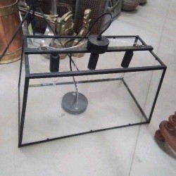 SUSPENSION TRAPEZE VERRE METAL