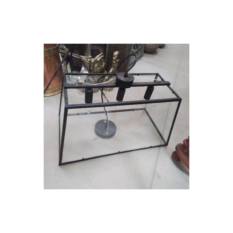 SUSPENSION TRAPEZE VERRE METAL