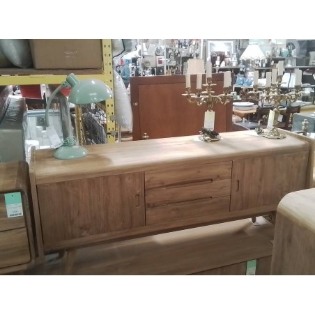BUFFET TECK 2 PORTES 3 TIROIRS 150/45/HT 60 CM
