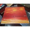 TOILE PEINTE CIEL ET MER ROUGEOYANT