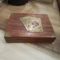  BOITE POUR JEUX DE CARTES THUYA