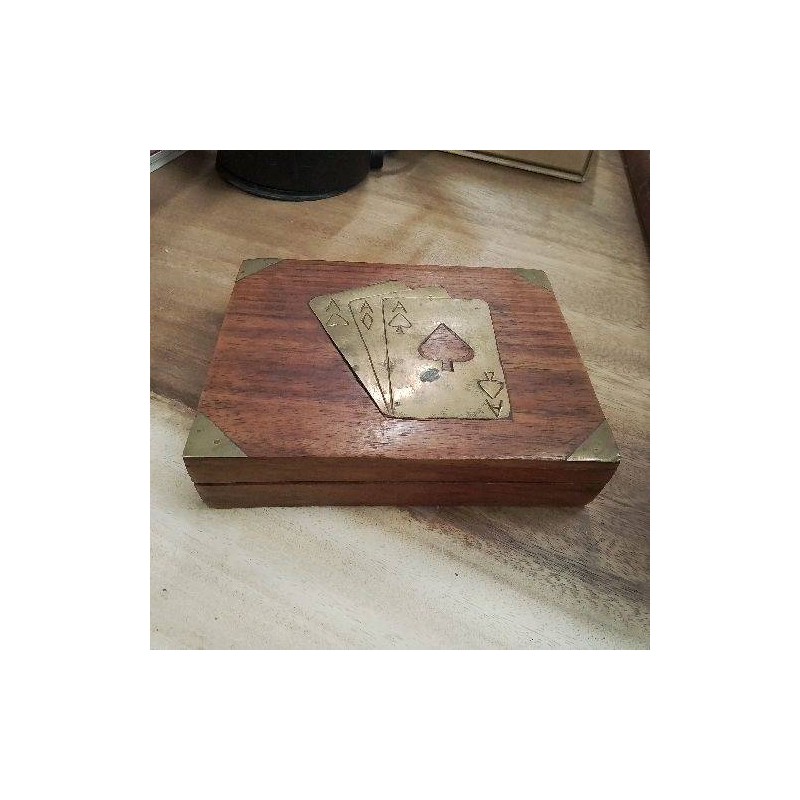  BOITE POUR JEUX DE CARTES THUYA
