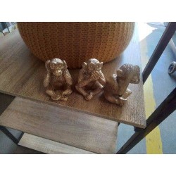 TRIO STATUETTES SINGES DE LA SAGESSE