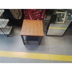 TABLE BASSE MÉTAL IMITATION BOIS
