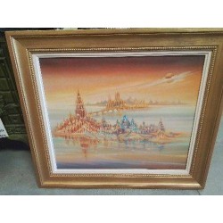 TABLEAU VILLE FANTASTIQUE JEAN  DAPRAI 