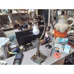 LAMPE PIED BRONZE VISAGE