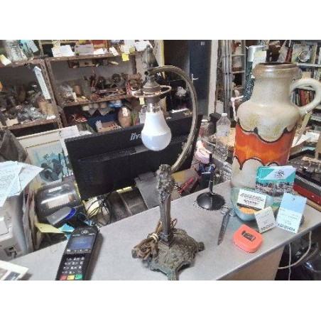 LAMPE PIED BRONZE VISAGE