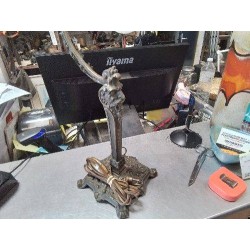 LAMPE PIED BRONZE VISAGE