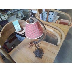 LAMPE PIED BRONZE FLORAL 