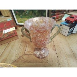 VASE CALICE VERRE 2 ANSES MURANO 