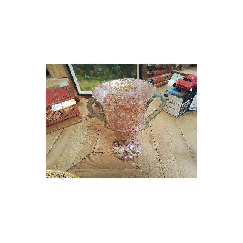 VASE CALICE VERRE 2 ANSES MURANO 