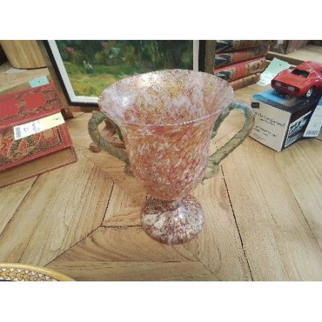 VASE CALICE VERRE 2 ANSES MURANO 